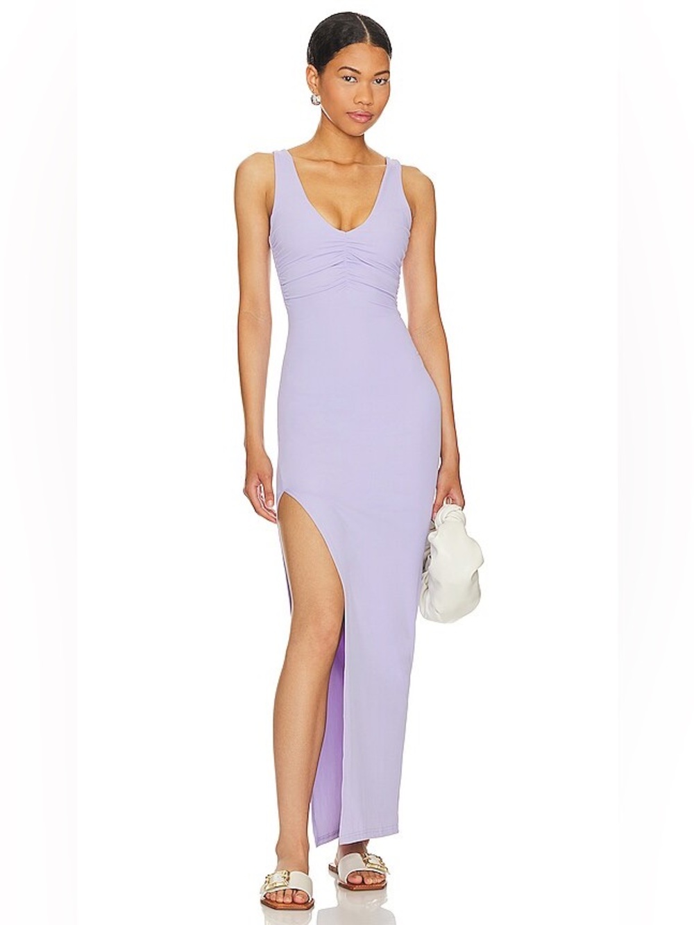 Riot Swim Remi Dress Deep V Lilac Size Small